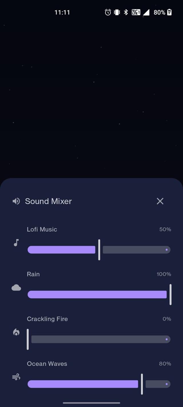 Sound mixer with adjustable volume levels