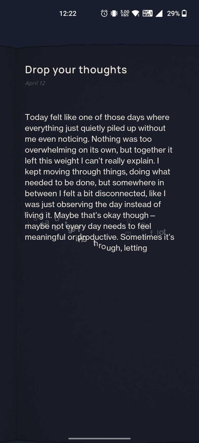 Thought Drop for releasing thoughts